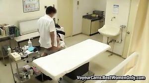 Adorable nurse blows a pecker in voyeur Japanese sex movie
